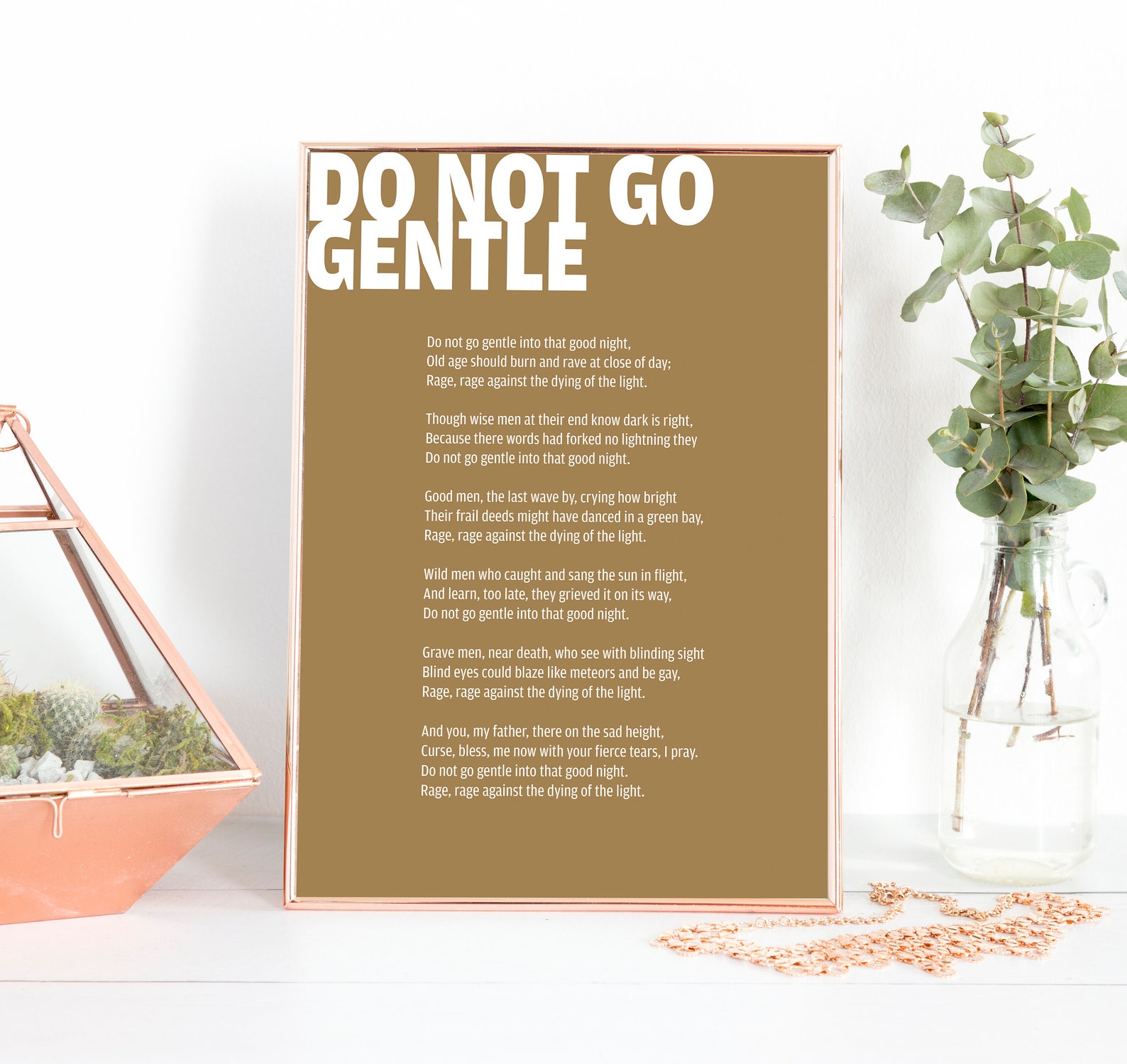 Do Not Go Gentle by Dylan Thomas Dylan Thomas Poem Art Dylan Etsy