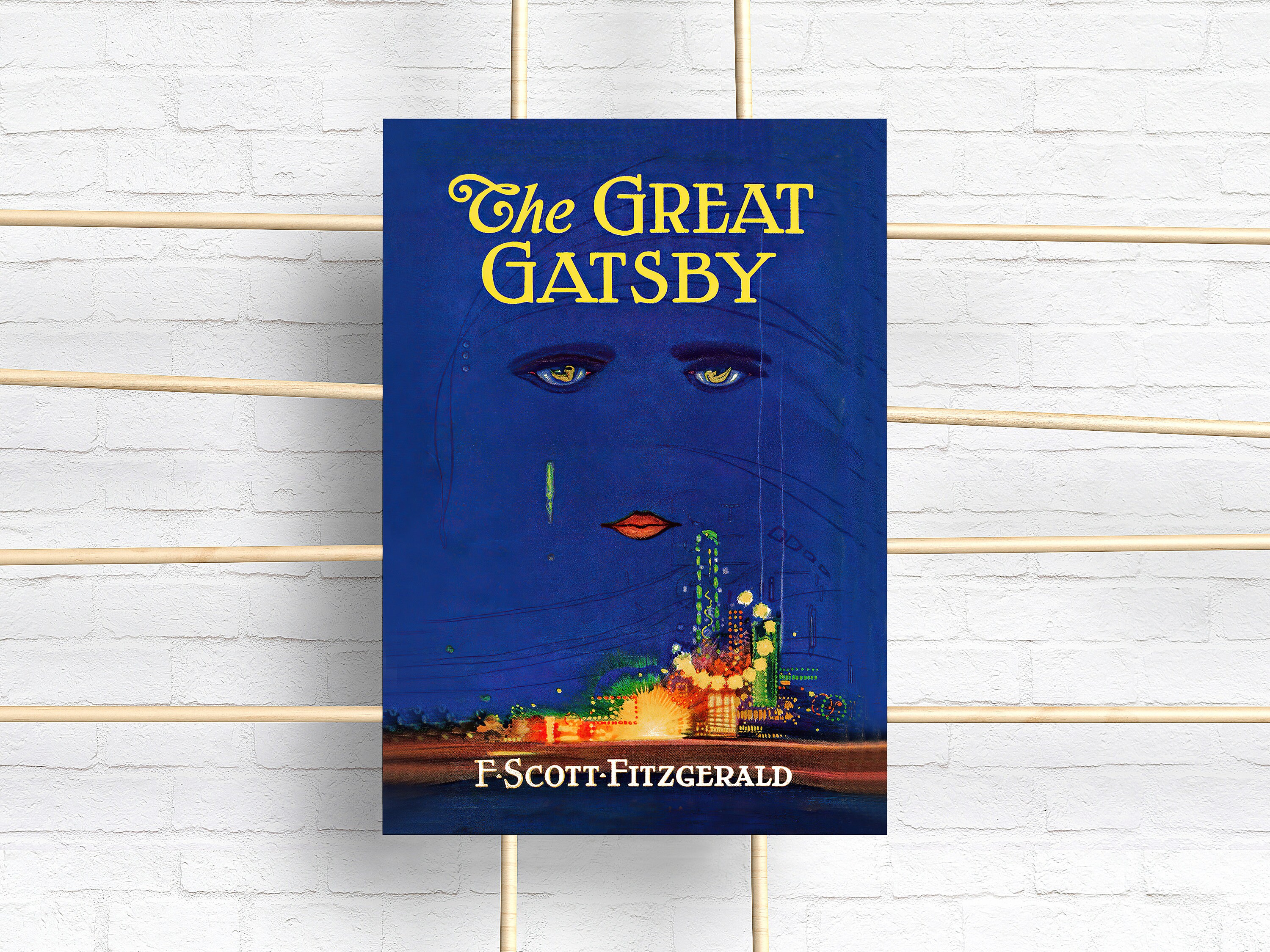The Great Gatsby the Great Gatsby Book Cover Poster the Etsy