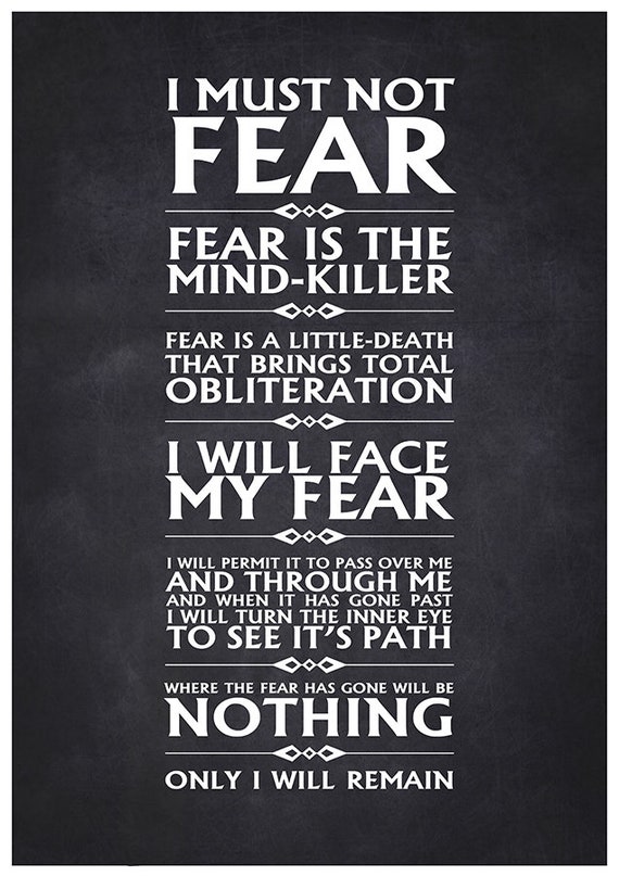 Featured image of post Fear Is The Mind Killer Full Quote