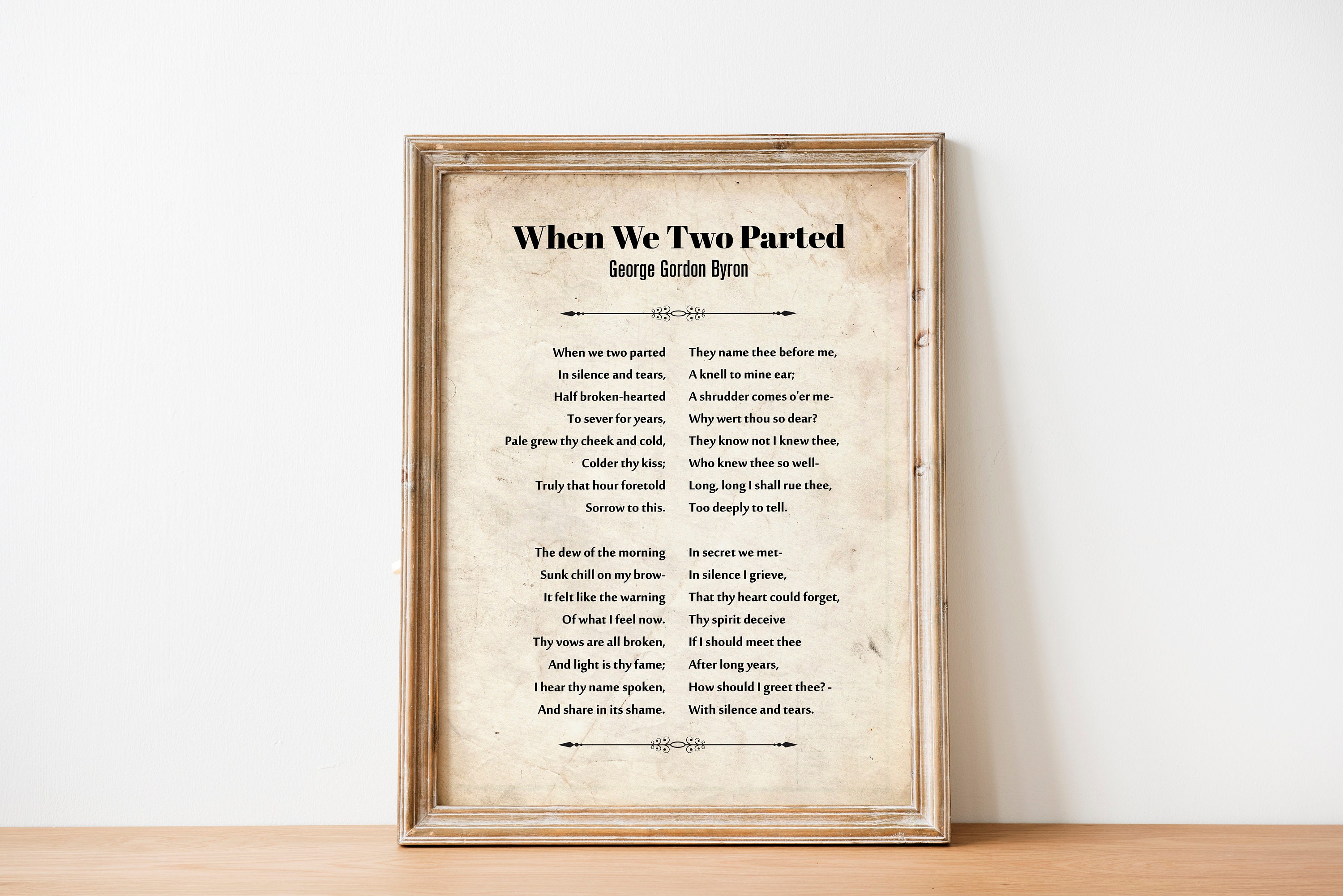 Lord Byron sie geht in Schönheit Gedicht Gordon Byron Etsy