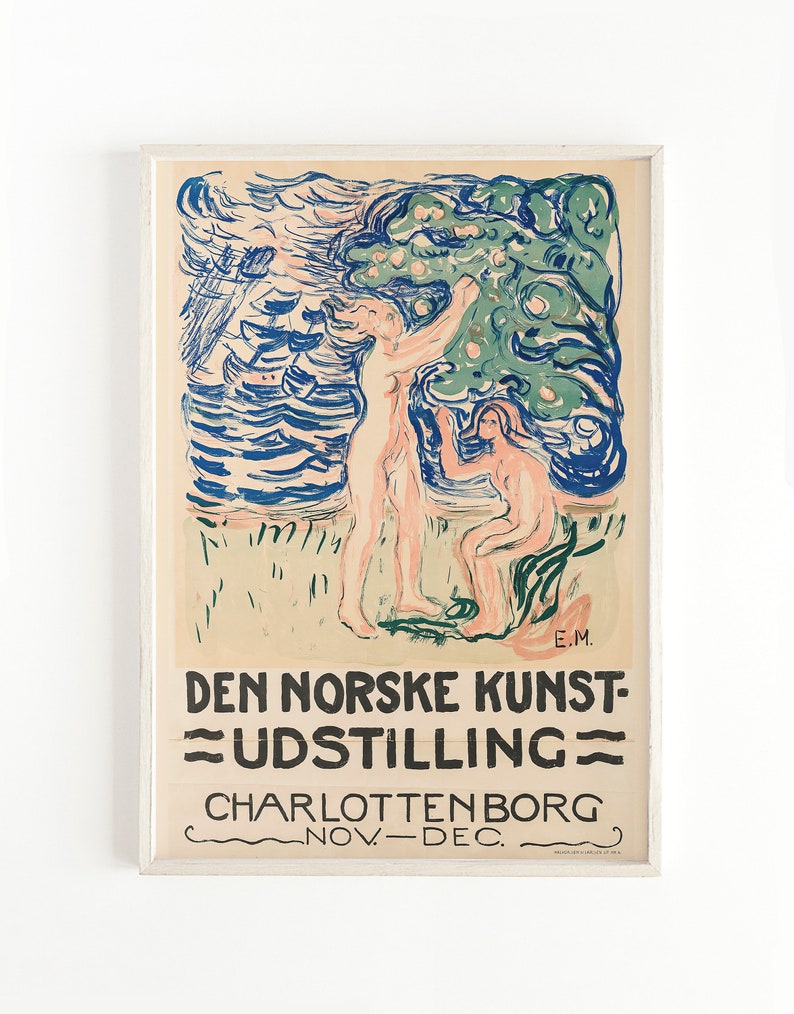 Edvard Munch Exhibition Poster Edvard Munch Exhibition Wall Etsy