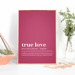 True Love Definition Print -  Sweden