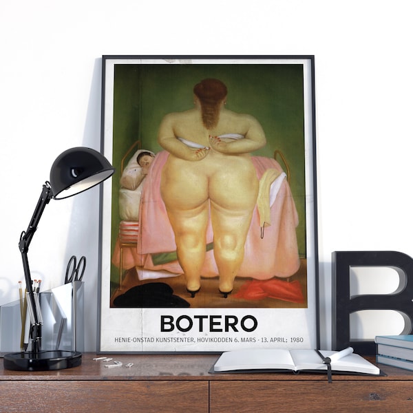 Fernando Botero, Fernando Botero exhibition print, GALLERY EXHIBITION POSTER, Vintage Art, Fernando Botero Poster, Colombian artist