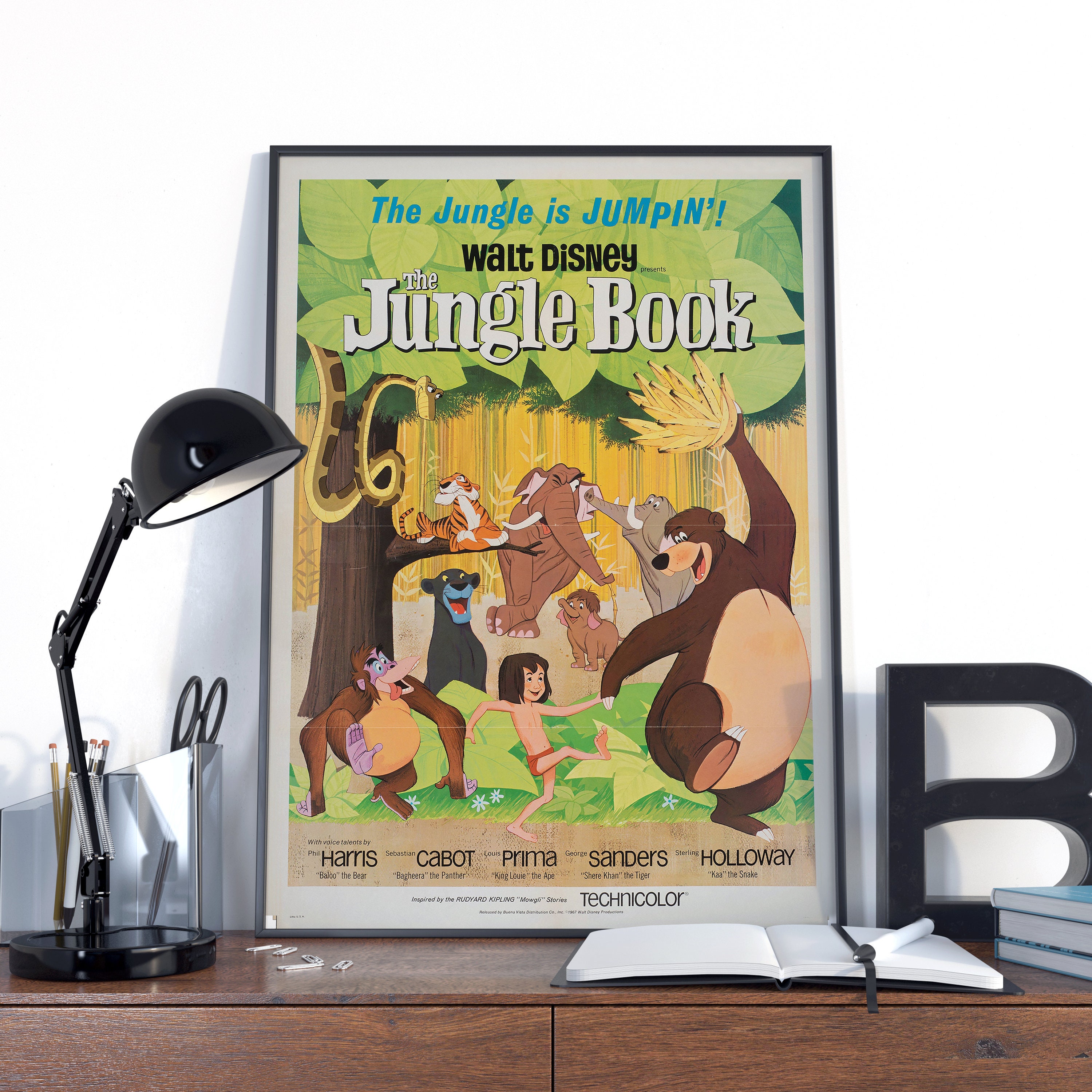 The Jungle Book Watercolor, Mowgli, Baloo Dancing, Watercolor Painting, Kids  Room Decor, Nursery Decor, Wall Art, Home Decor 543 