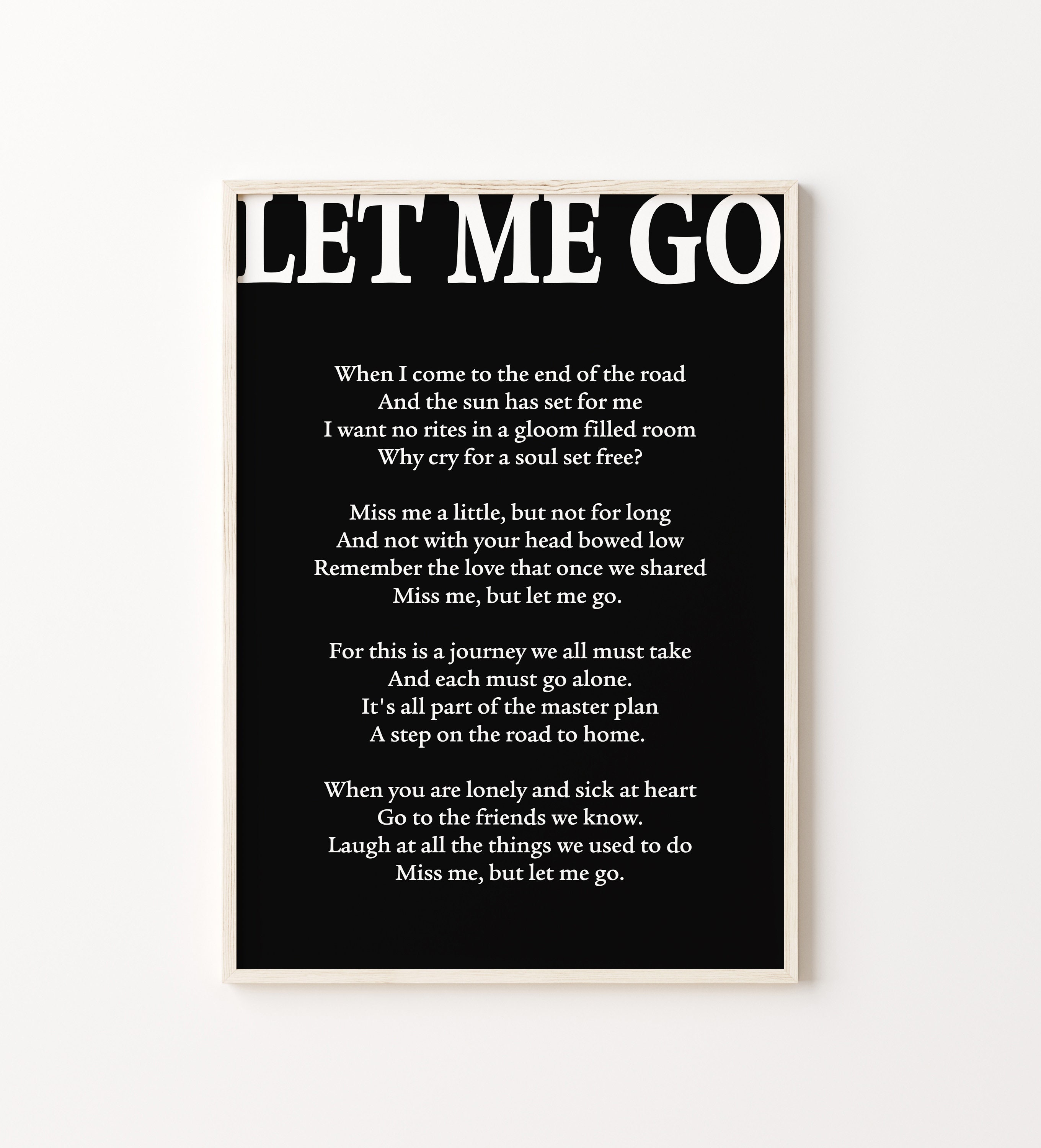 Let Me Go poema de Christina Rossetti Christina Rossetti Etsy España