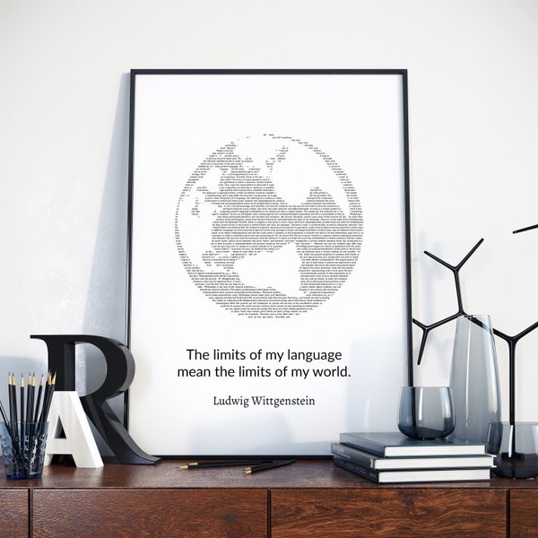 Ludwig Wittgenstein, Ludwig Wittgenstein Quote Poster, Ludwig Wittgenstein Artwork, Famous Logician Philosopher, Gift For Teacher,