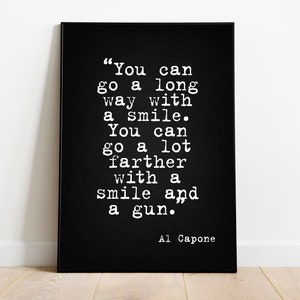 Al Capone, Al Capone Quote Poster, Al Capone Quote Wall Art, American ...