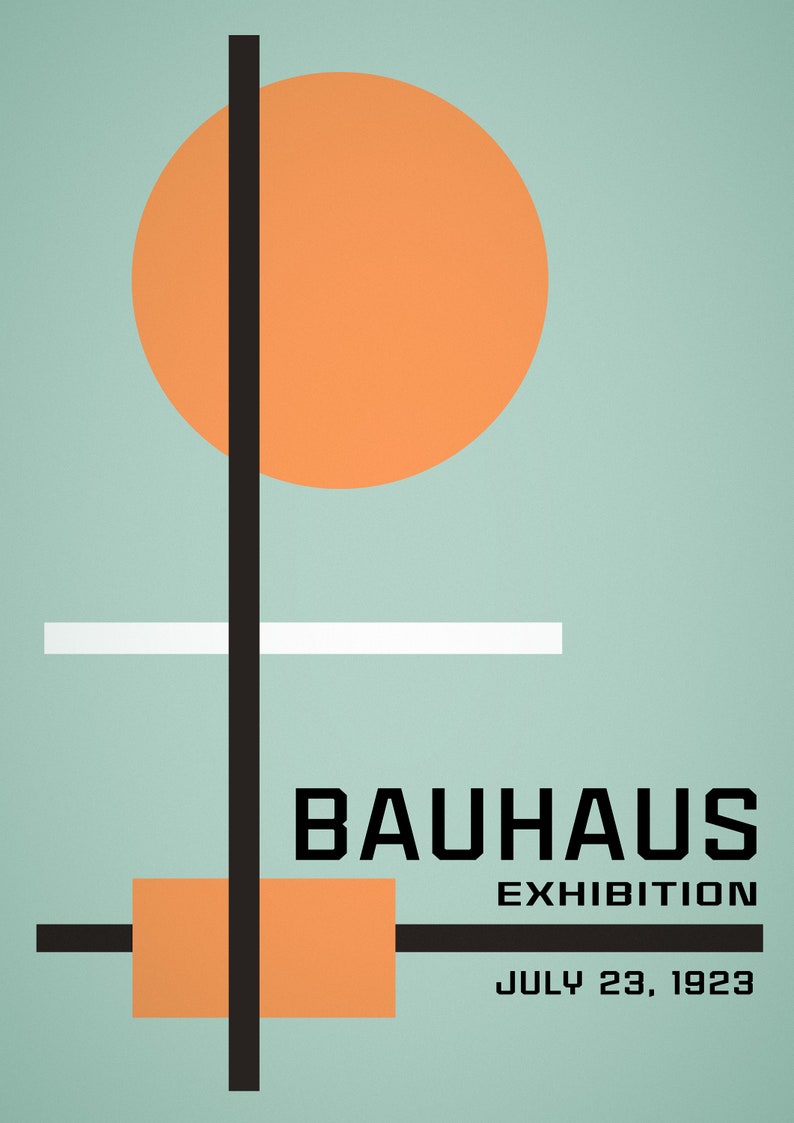 Bauhaus Poster Exhibition Bauhaus wall art Bauhaus Bauhaus Poster German style of architecture Walter Gropius bauhaus exhibition poster