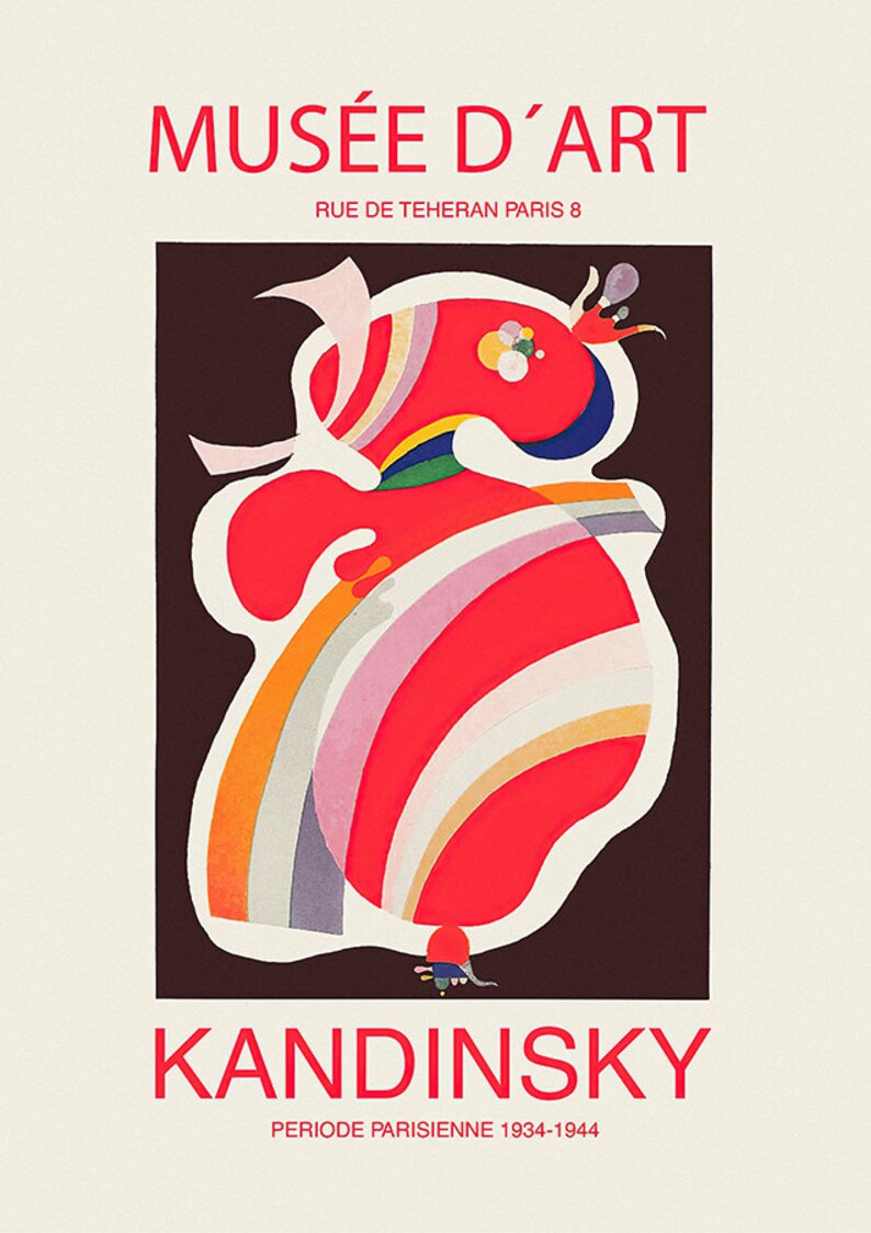 Wassily Kandinsky Print Modern art Wassily Kandinsky Abstract art Wassily Kandinsky exhibition print GALLERY EXHIBITION POSTER