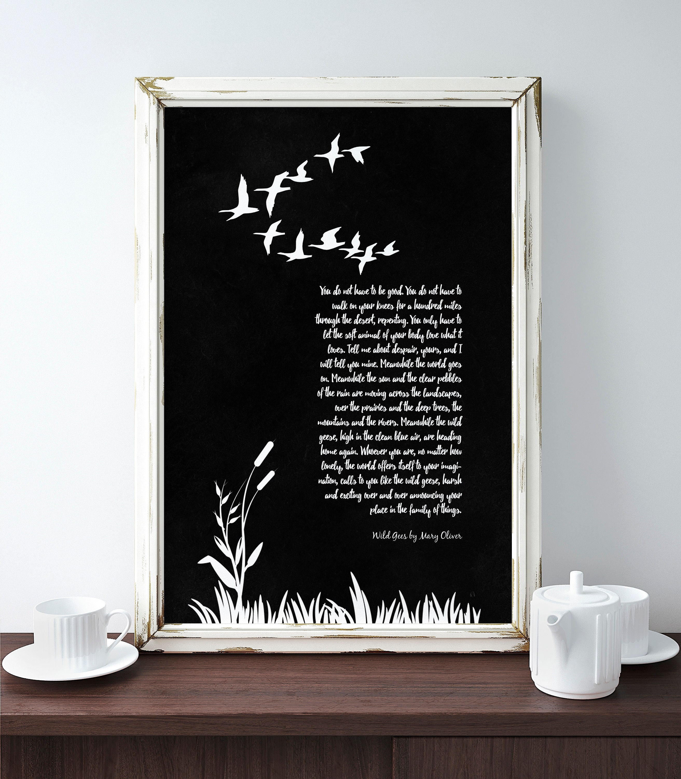 Mary Oliver Mary Oliver Wild Geese Poem Mary Oliver Quote - Etsy