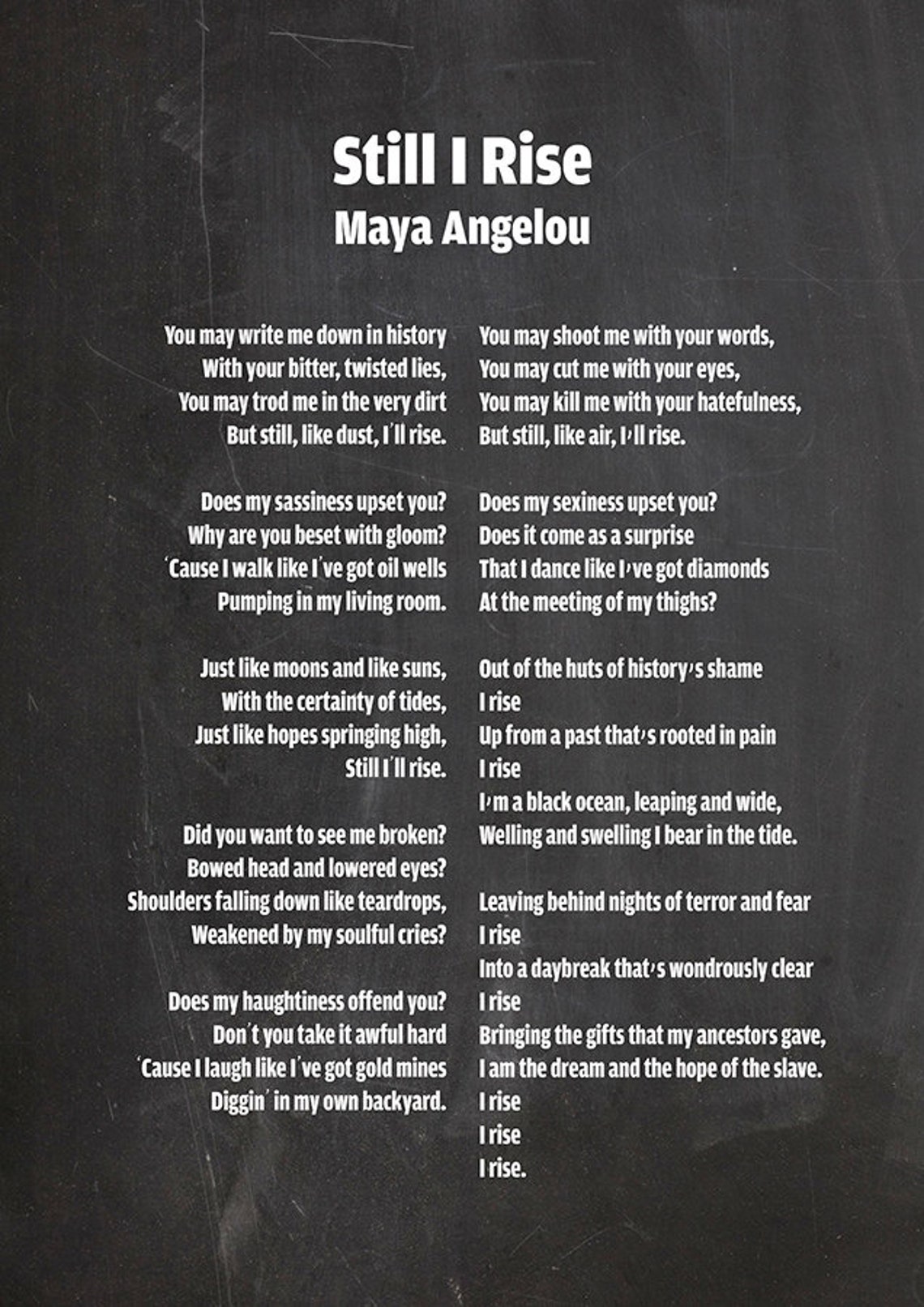 Still I Rise Still I Rise Poem Still I Rise Print Maya Etsy Finland