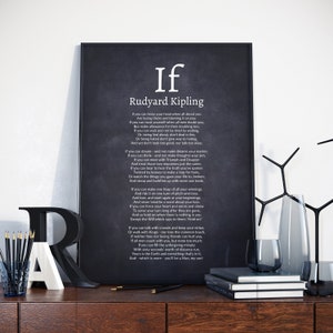 If Rudyard Kipling, If Poem by Rudyard Kipling, If Rudyard Kipling Print, Rudyard Kipling If Print, Rudyard Kipling, Rudyard Kipling Artwork