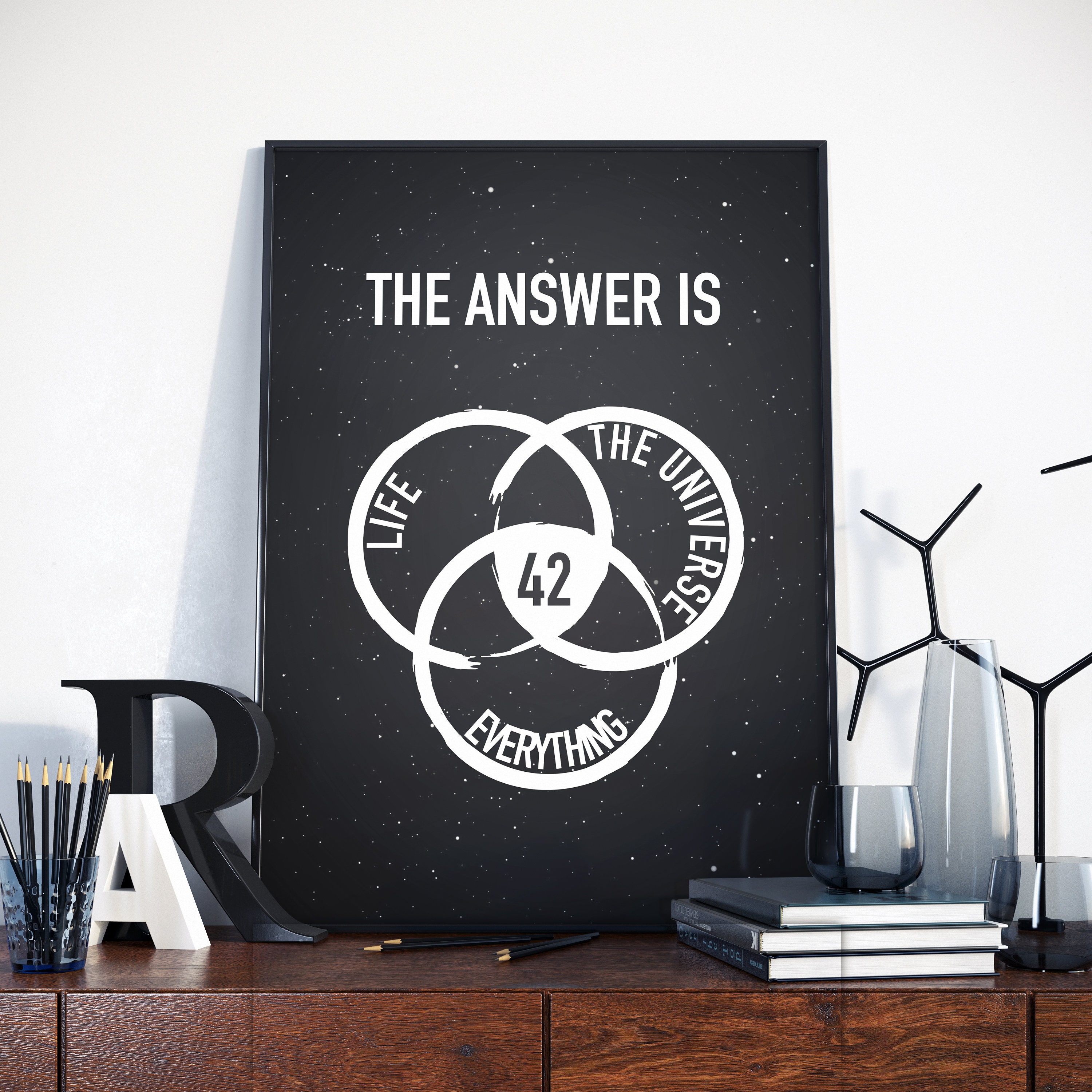 42 Is the answer to life Hitchhiker's Guide to the Galaxy Etsy
