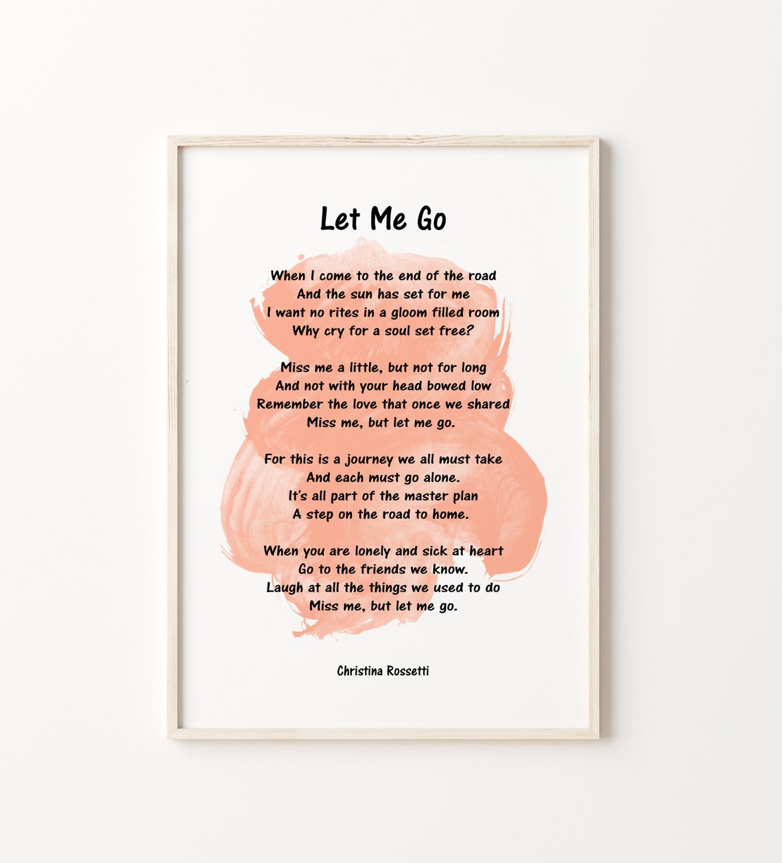 Let Me Go Poem by Christina Rossetti Christina Rossetti - Etsy Hong Kong