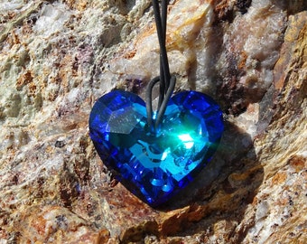 necklace heart oceanblue