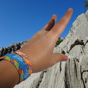 kletter Armbänder orange blau