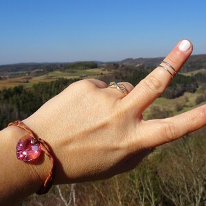 Bracelet Heart Pink Shimmer
