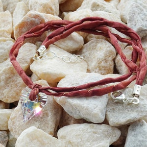Ketting Hart Kristal Glitter