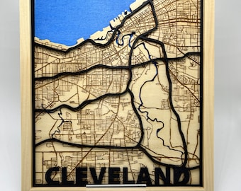 3D Laser Cut City Map