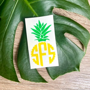 Autocollant de monogramme d’ananas