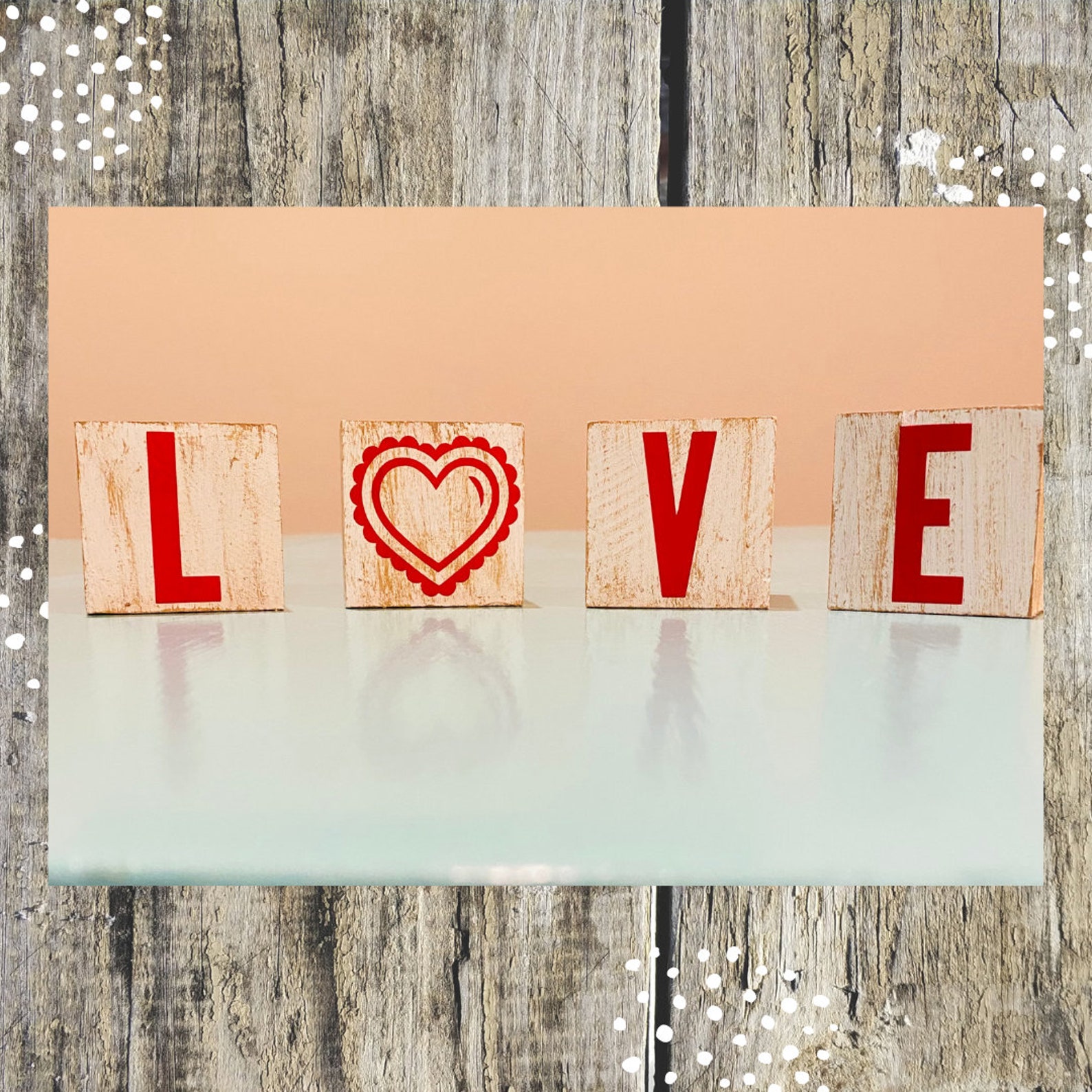 LOVE Home Decor Wood Block Sign Etsy