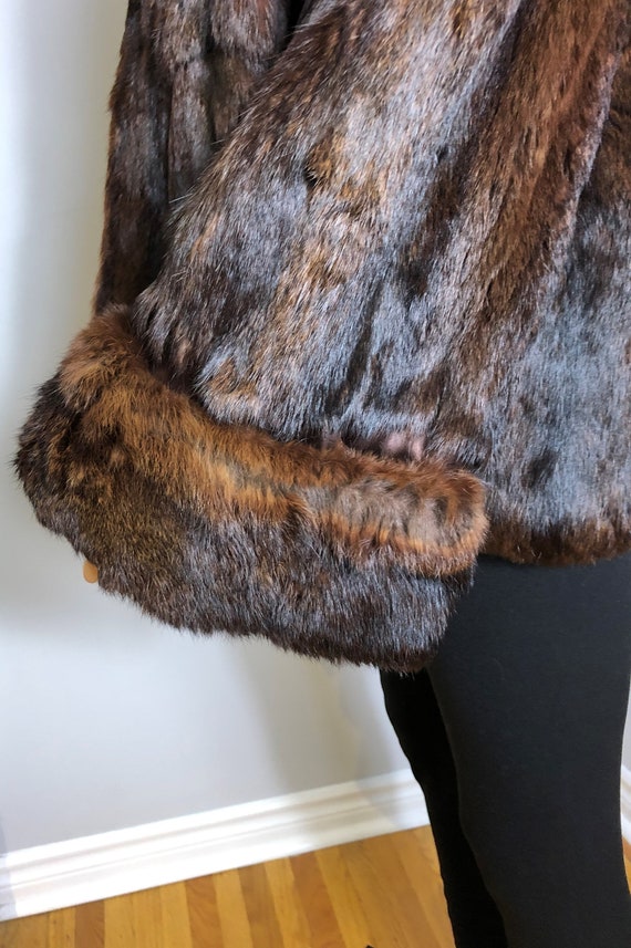 Snug, Dyed Muskrat Vintage Fur Jacket - image 4
