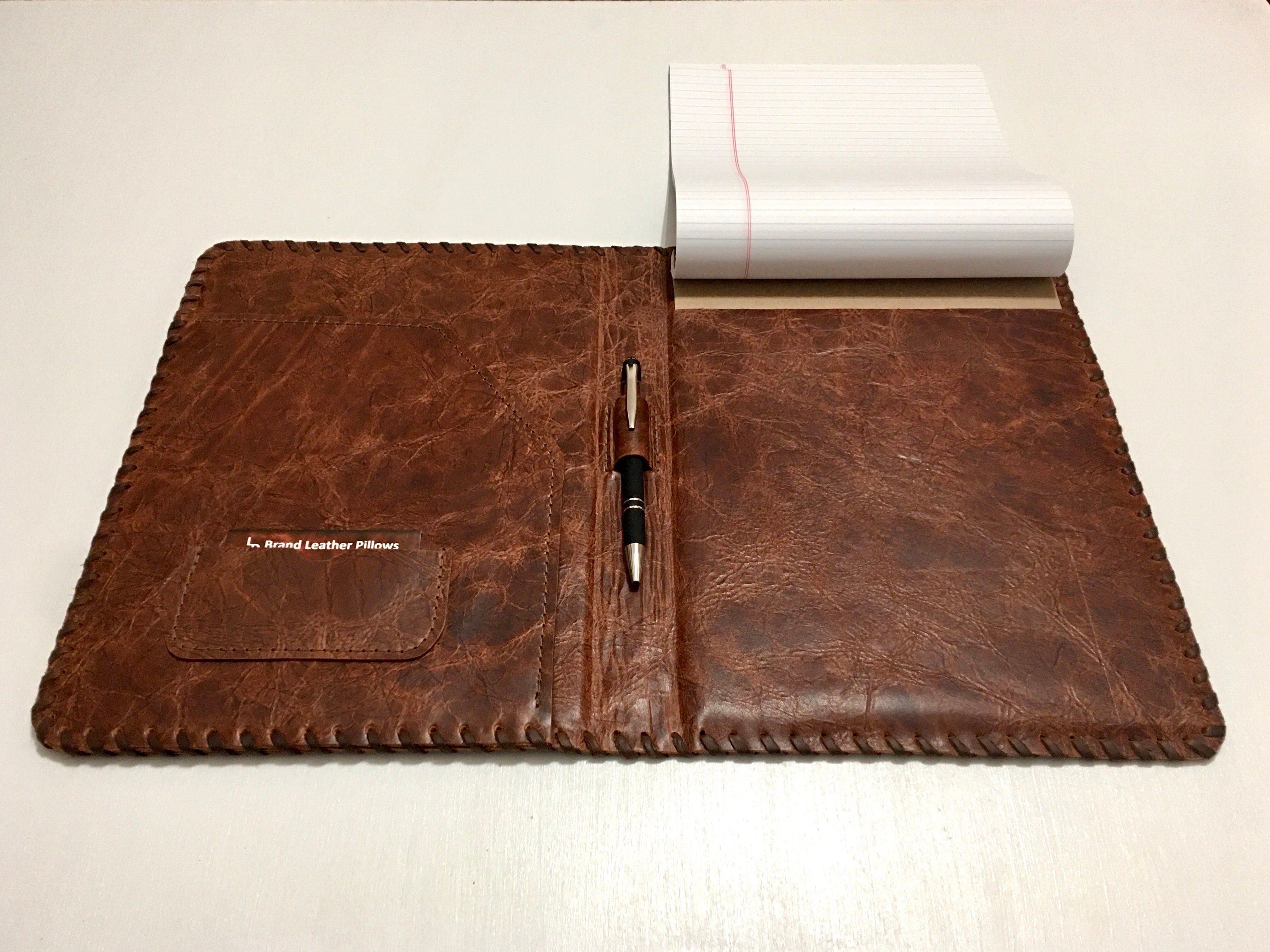 Genuine Leather Large Legal Pad Portfolio Journal Notebook Etsy