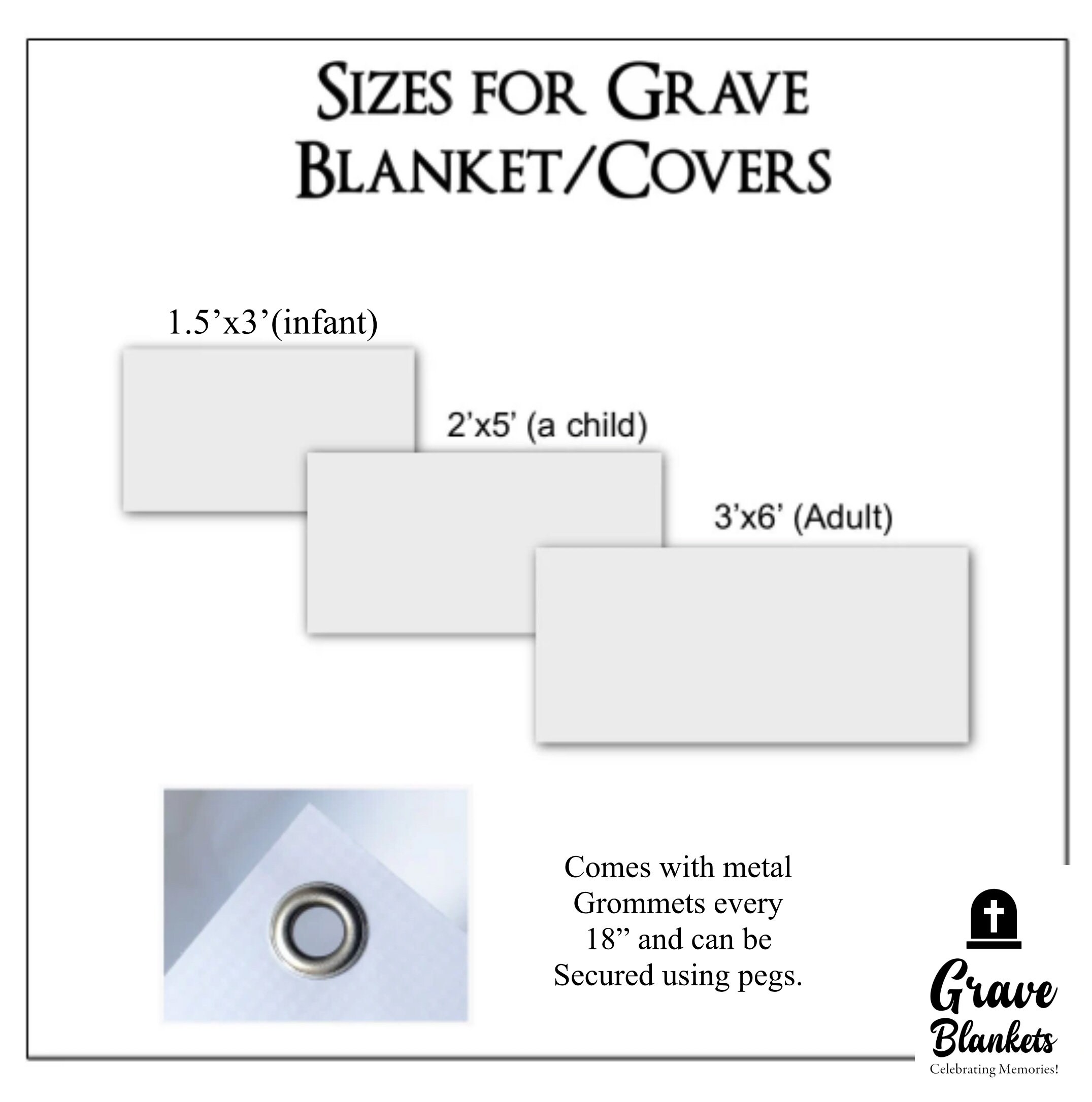 Custom Designed Vinyl Grave Blanket. Grave Decoration Etsy