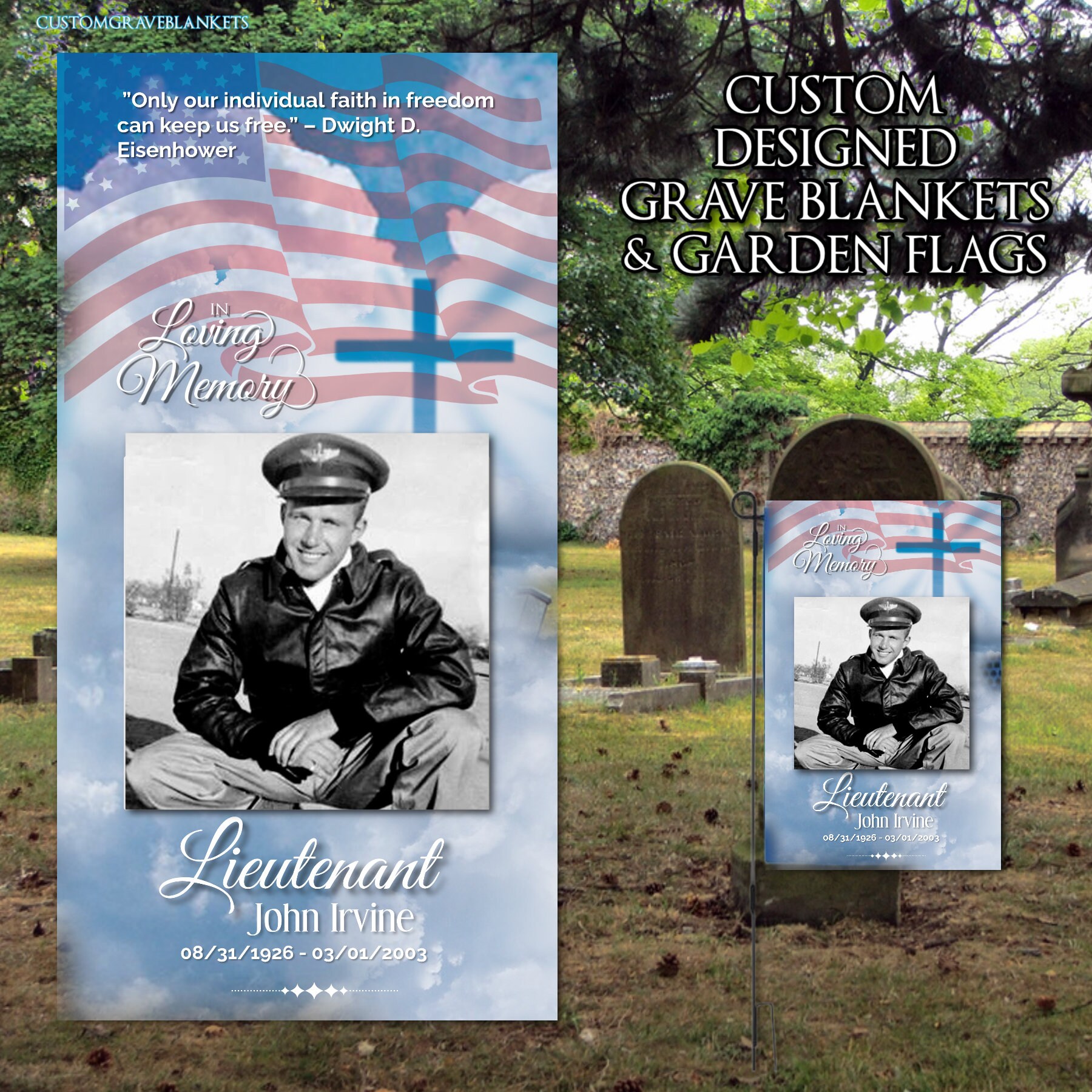 Memorial Grave Blanket for the Cemetery Vinyl Grave Cover Etsy