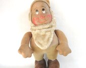 Vintage Disney 12 quot Bashful Snow White Dwarf Soft Body Cloth Face