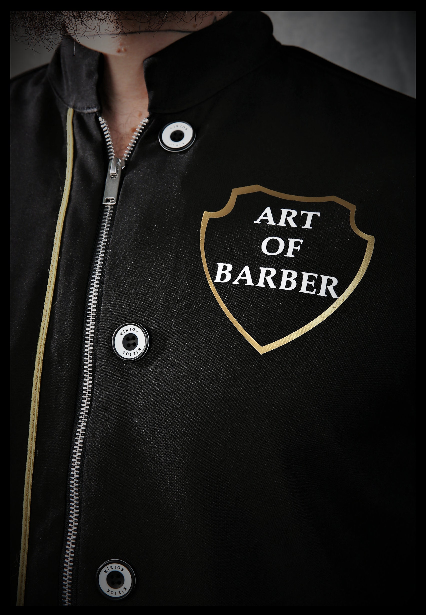 Premium Barber Smock from Kirios Barber Luxury Black & Gold | Etsy