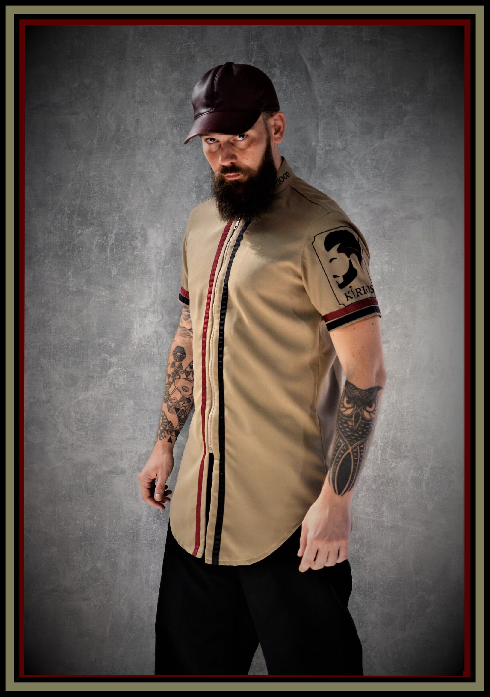 Premium Barber Smock from Kirios Barber Luxury Dark Beige Etsy