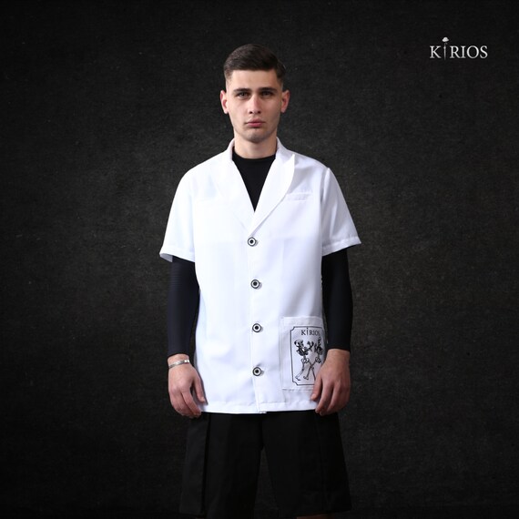 White Barber Jacket, Waterproof Anti-allergic Clothing - Etsy