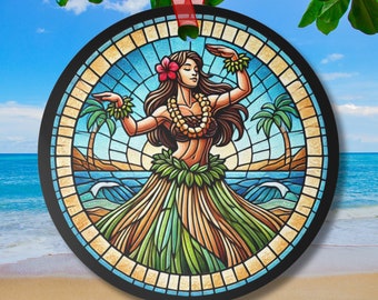 Tropical Hula Dancer Ornament: Island Style Beach Decor