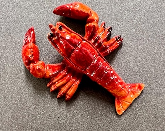 Crawfish Fridge Magnet Cajun Kitchen Decor Polyresin Crawdad Magnet Realistic Sea Life Figurine Bayou Gift for Crawfish Lovers