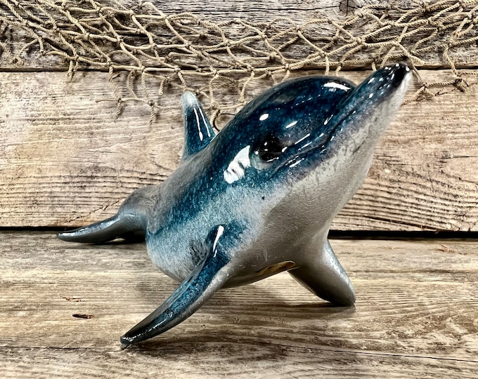 Polyresin Blue Bottlenose Dolphin Tabletop Figurine