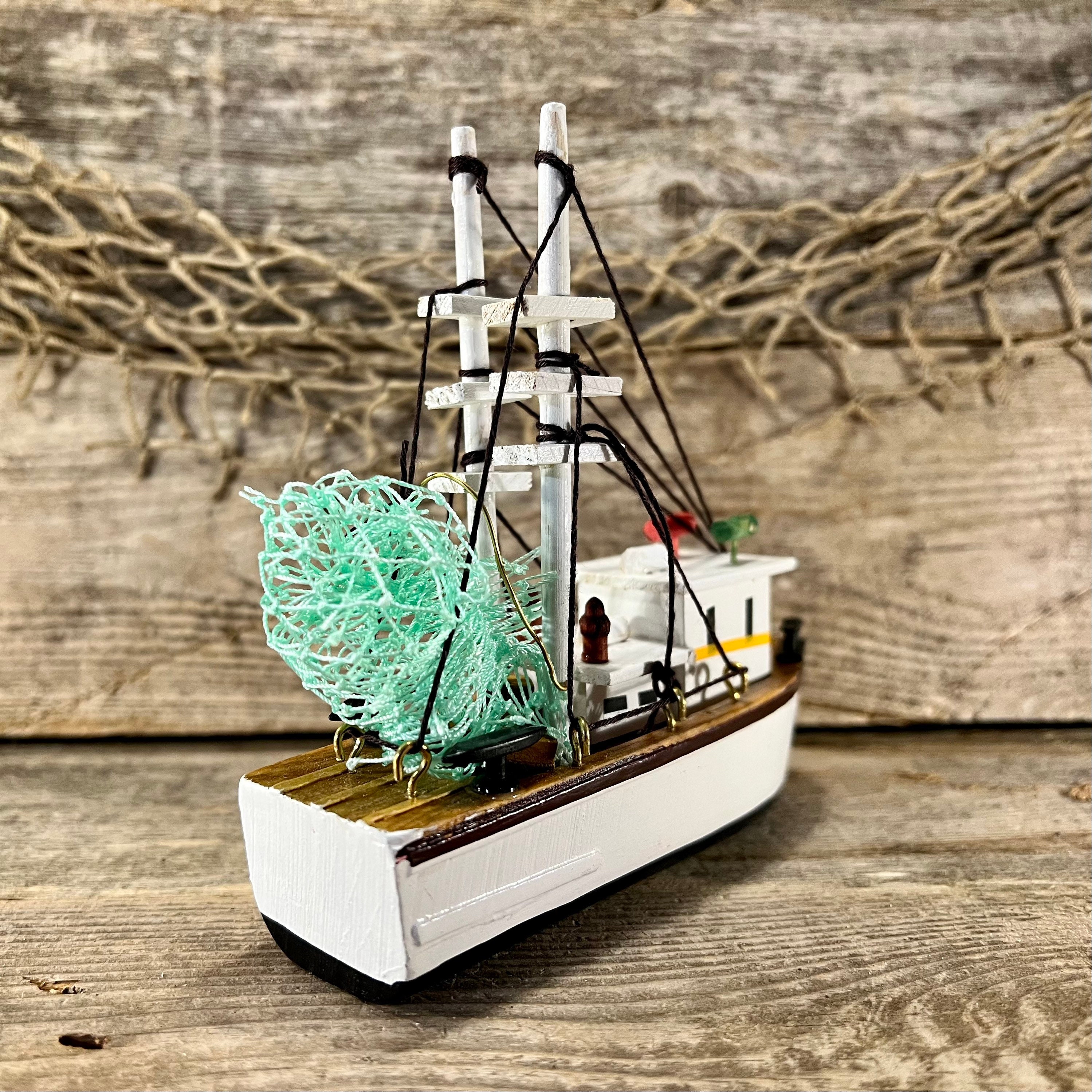 Decorative Handcrafted Wooden Gulf Shrimp Boat