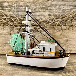 Decorative Handcrafted Wooden Gulf Shrimp Boat