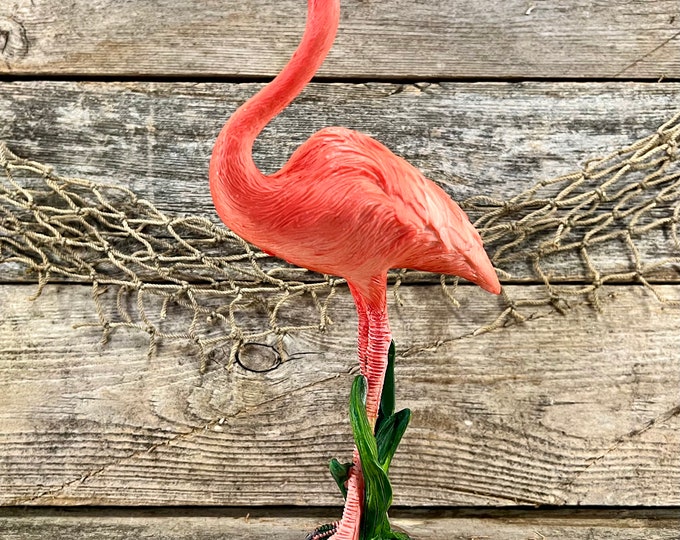 Hand-Painted Resin Florida Pink Flamingo Tabletop Figurine