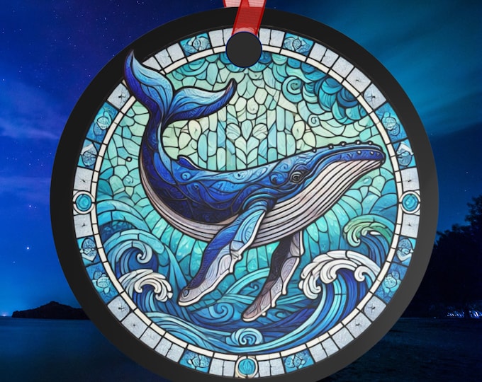 Suncatcher-Inspired Humpback Whale Metal Ornament