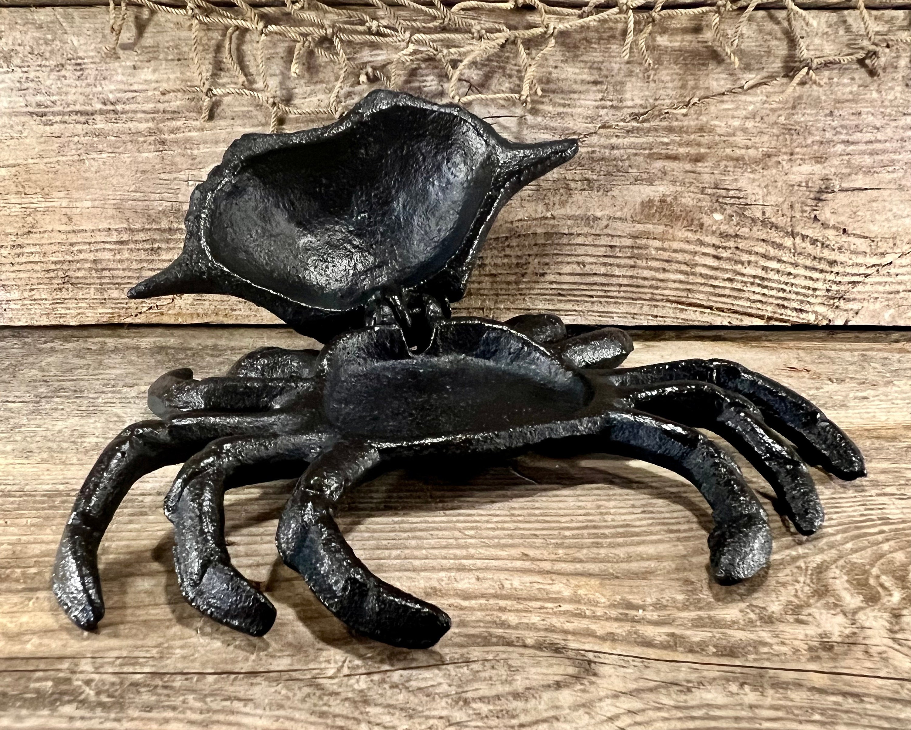 Cast Iron Crab Single Hook Indoor Outdoor Garden White Beach House Wall  Decor