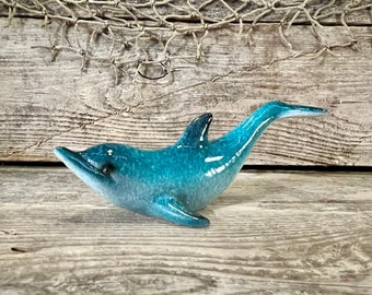Polyresin Miniature Blue Bottlenose Dolphin Tabletop Figurine