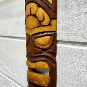 Chieftain Mask Handmade Natural chieftain Tiki Mask Wood Wall Plaque - Etsy