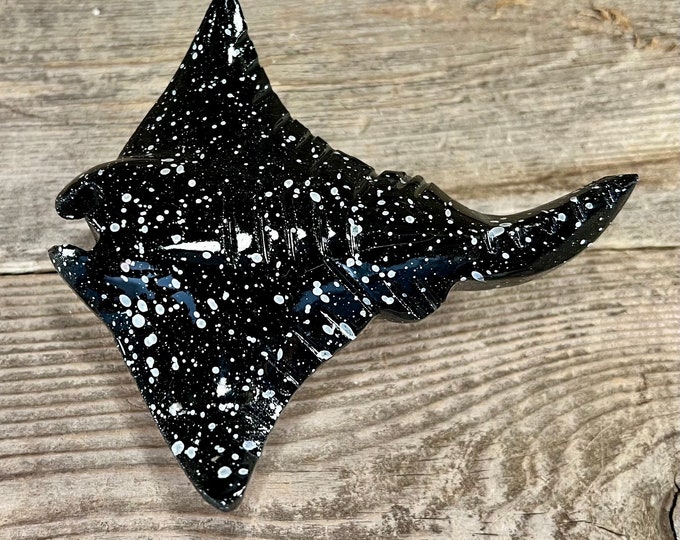 Eagle Ray On Stone Base Handcrafted Marble Figurine