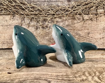 Great White Sharks Ceramic Salt & Pepper Shakers