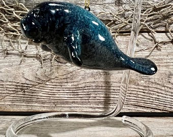 Polyresin Florida Manatee Ornament and Figurine