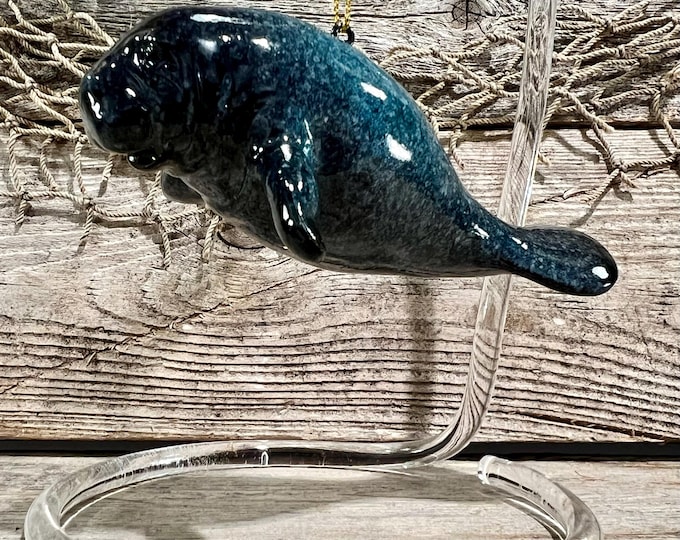 Polyresin Florida Manatee Ornament and Figurine