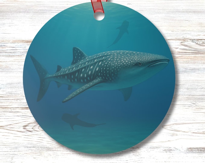 Whale Shark Ornament Ocean Wildlife Sea Life Coastal Beach Nautical Decoration for Ocean Lover Marine Animal Gift and Beach House Decor