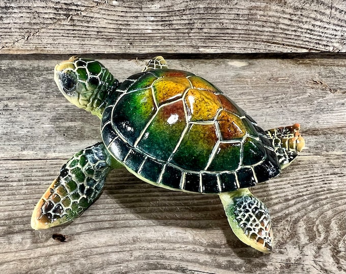 Polyresin Green Medium Sea Turtle Figurine