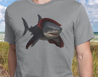 Vampire Shark Halloween T-Shirt: Spooky Ocean Coastal Design